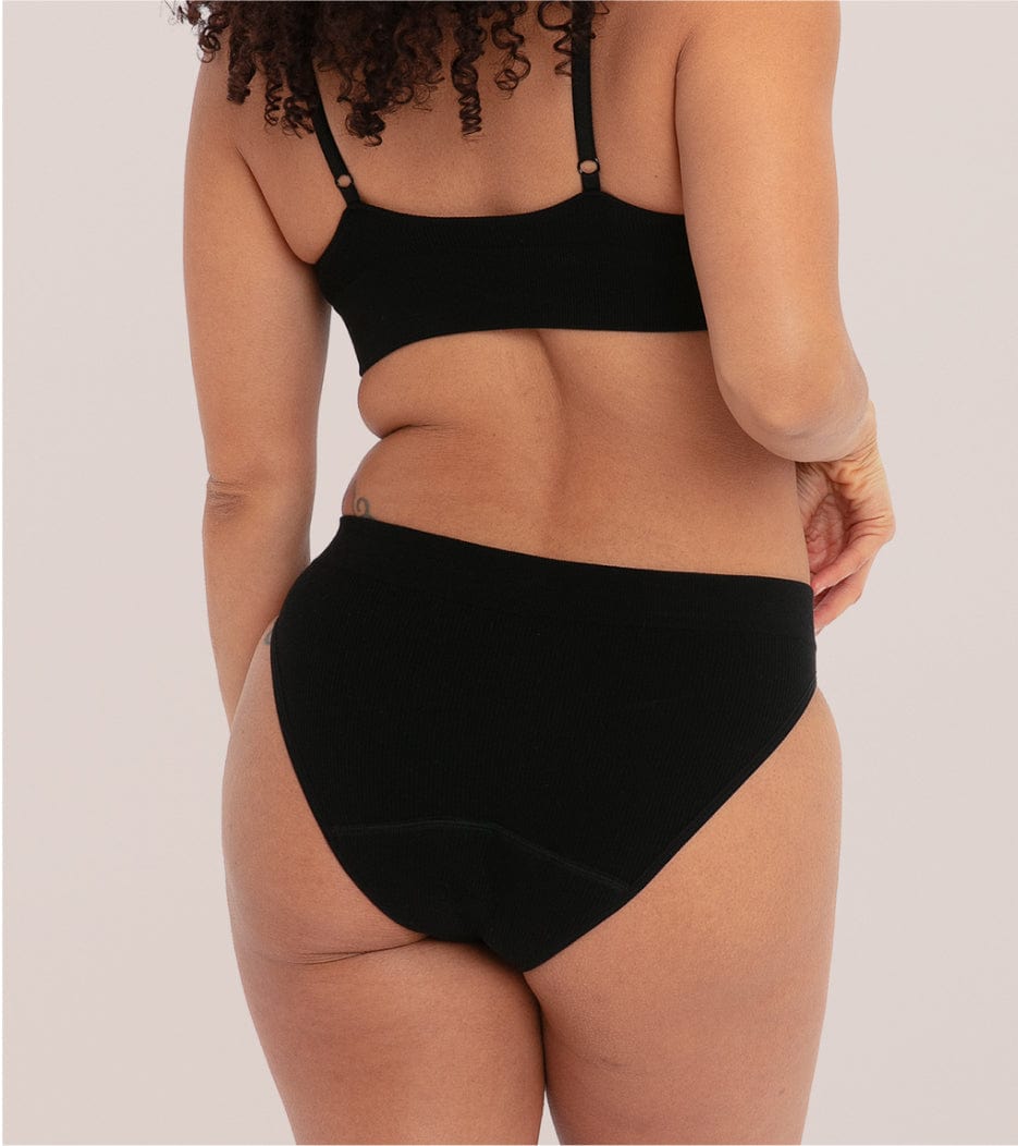 Seamless Ribbed Brief - Negro